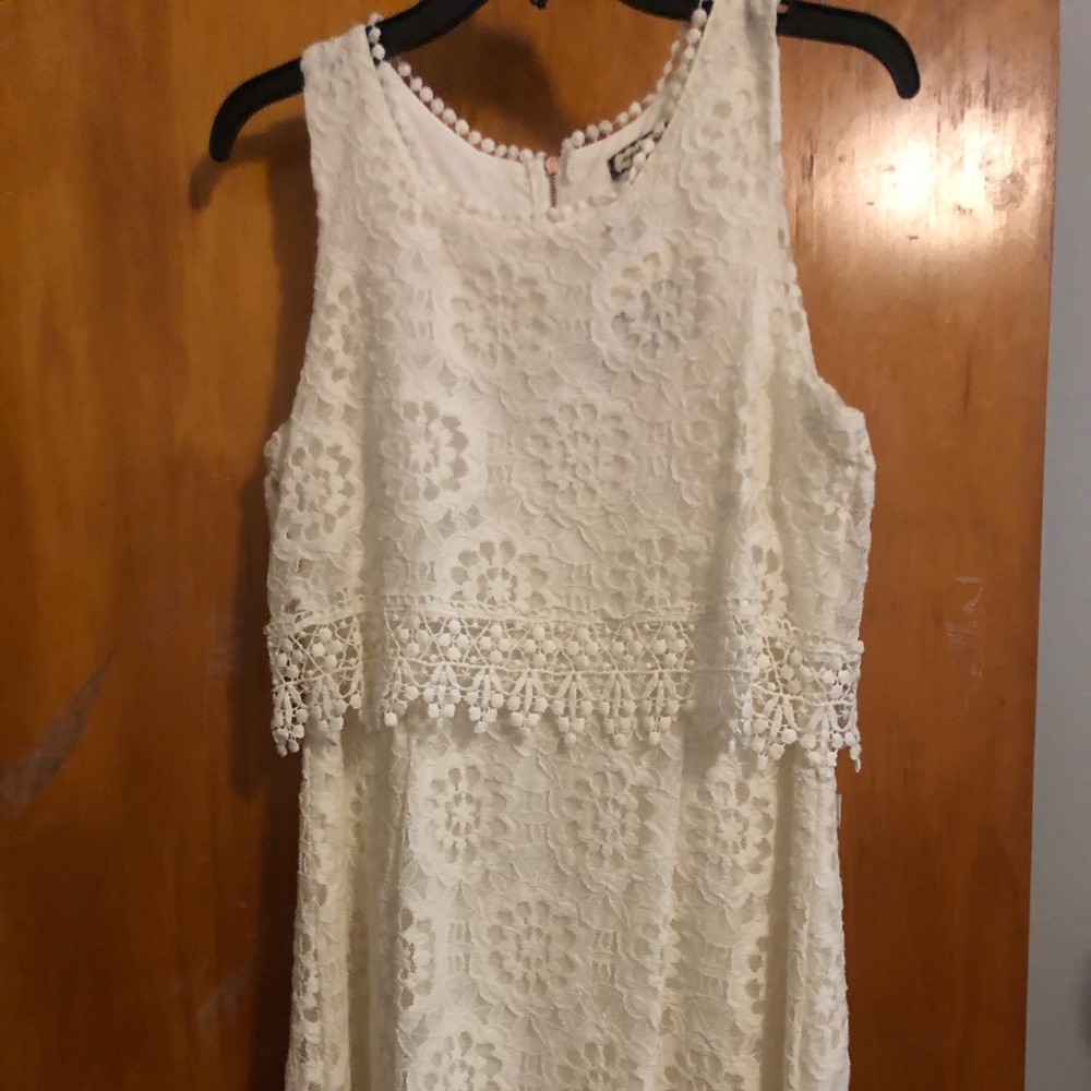 Lacy White Mini Dress